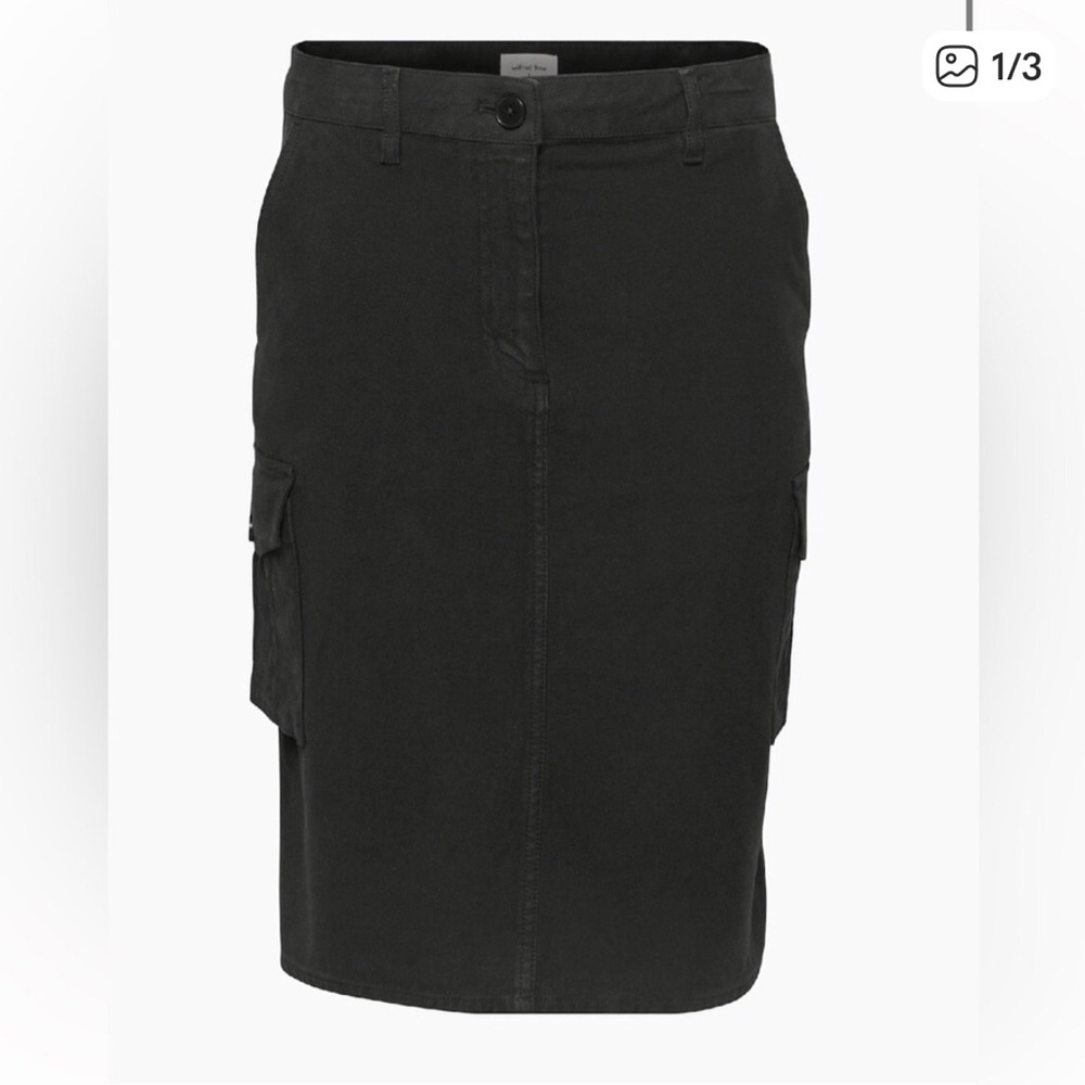 Wilfred Free Havasu Black Cargo Pencil Skirt Mid-Rise